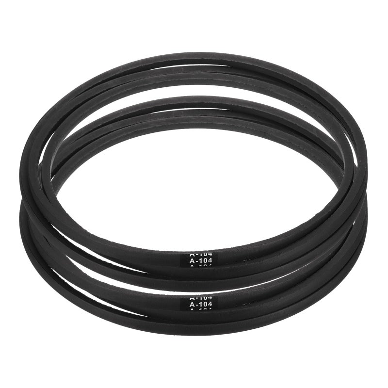 يو إكس سيل Uxcell قطعتان A124 أو 4L1260 حزام على شكل حرف V مطاطي كلاسيكي ملفوف، 124 بوصة (3150 مم) محيط داخلي، حزام على شكل حرف V - Image 1